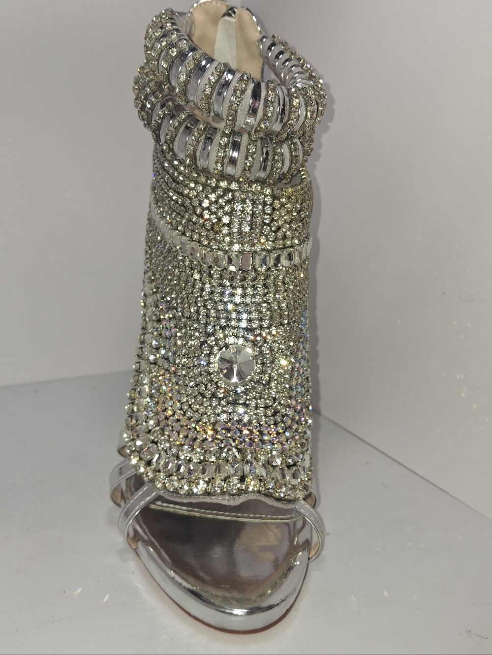 Azalea Wang Push Your Luck Stiletto Sandal In Silver (Runs Big) - Picture 4 of 13
